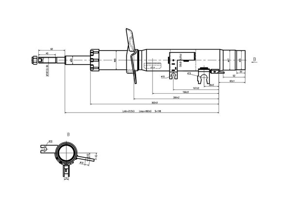 Imagen de AMORTIGUADOR DELANTERO DERECHO CITROEN C3 2003-2012